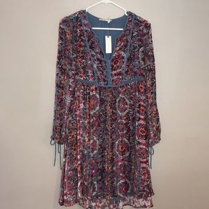 Long sleeve peasant style Anthropologie dress